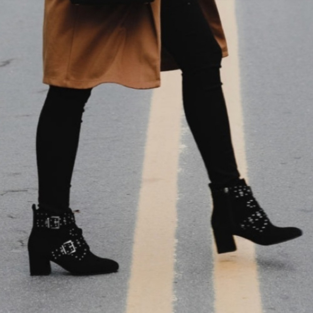 Edgy & Chic Rebecca Minkoff Studded Booties - Picture 2 of 5